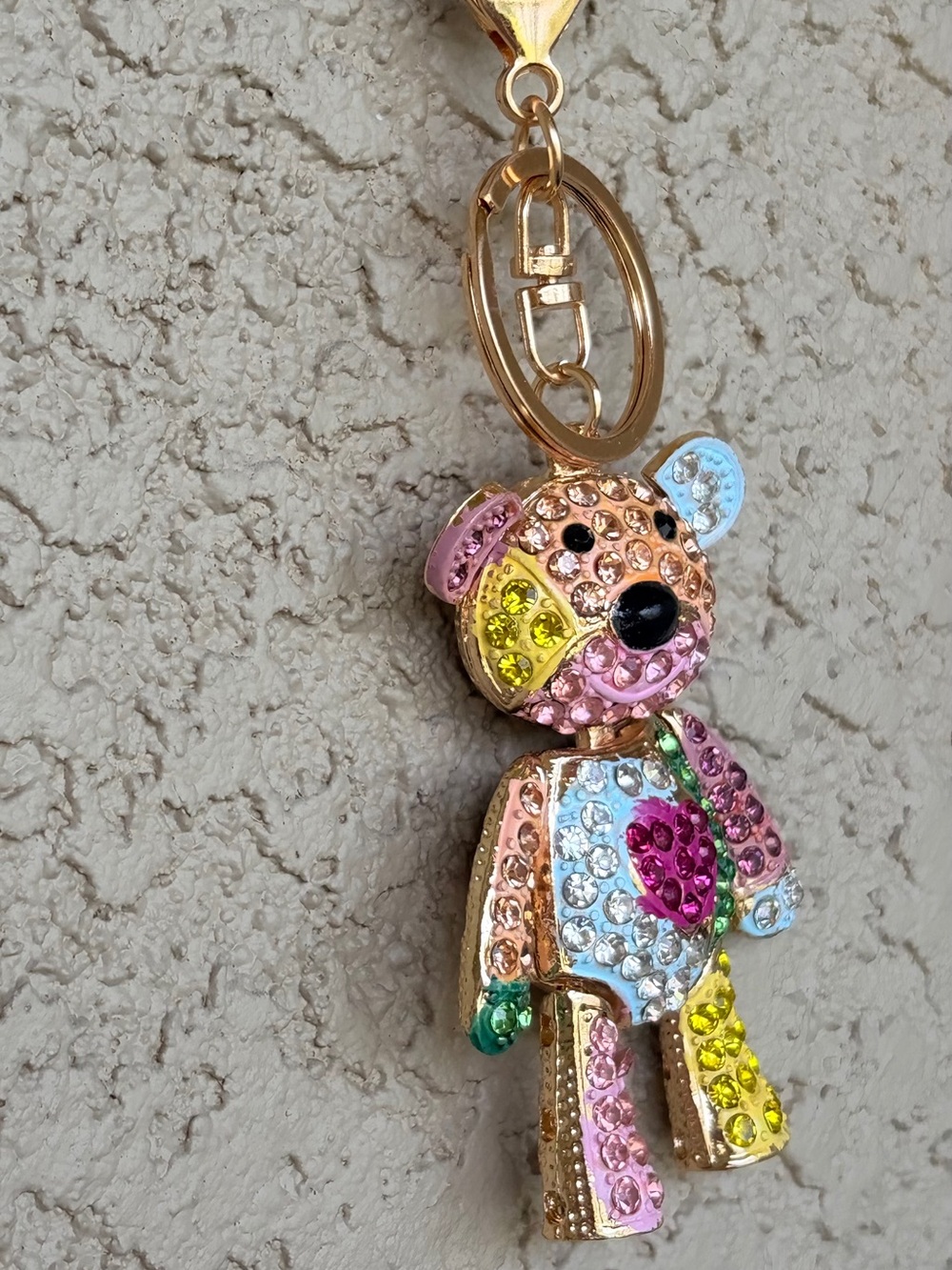 Sparkling Patchwork Teddy Keychain/Bag Charm - Picture 3 of 7